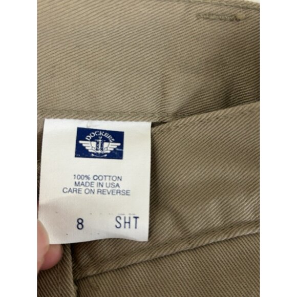 Women’s Dockers Flat Front Khaki 8 Short Tapered Legs No Wrinkle Pants NWT - Picture 3 of 16